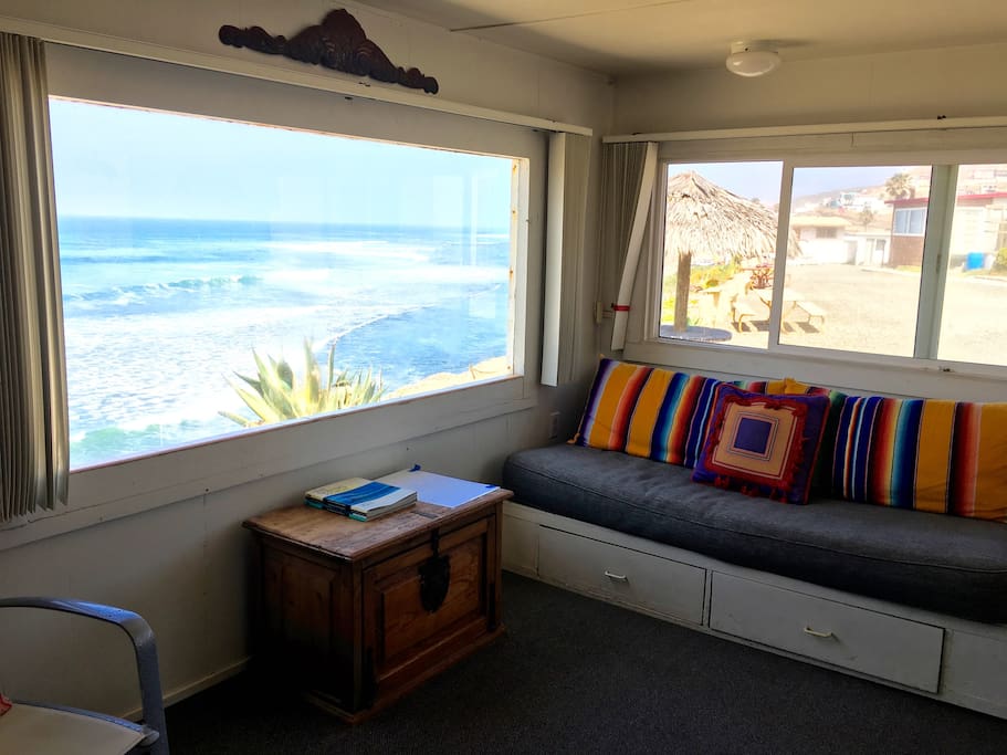 Sweeping ocean view from the living and dining area.