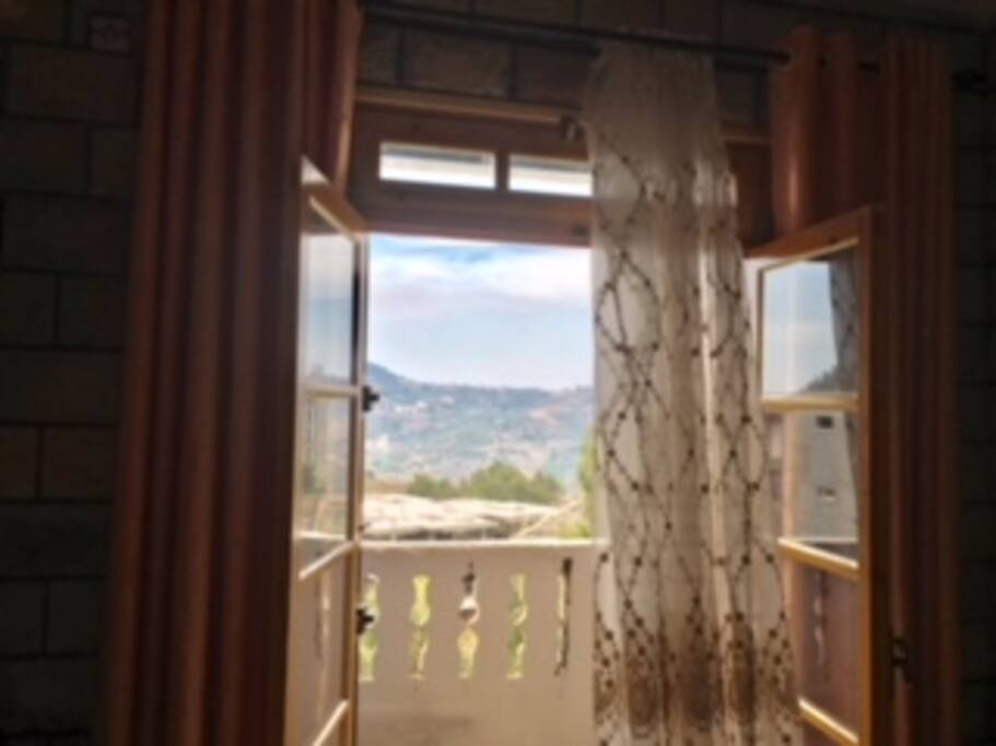 balcon vu du salon