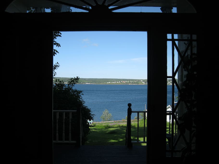 Facing water and East