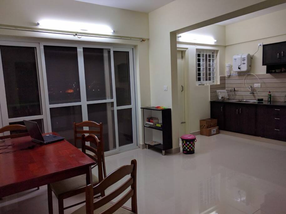 Kitchen and hall