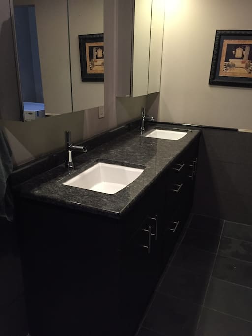 Double Sinks with Granite