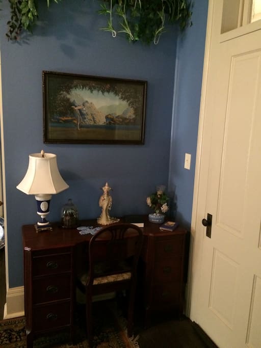 Antique furnishing throughout the room.