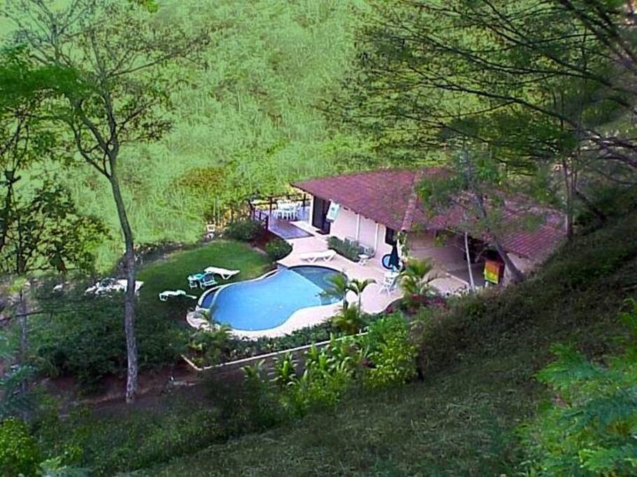 View of the house from above