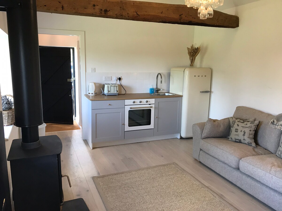 Cocina americana y sala de estar 