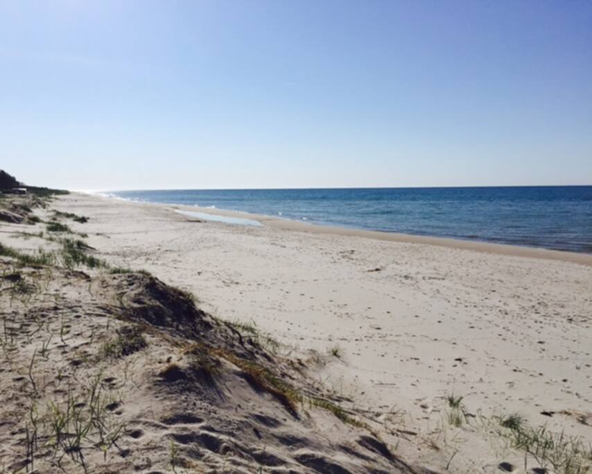 The beach is just a couple of minutes away by foot