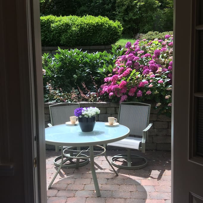 Enjoy your coffee on attached patio.