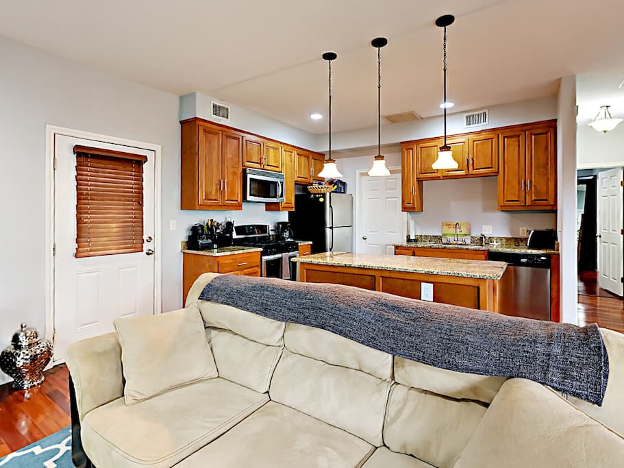 The open-concept layout makes for comfortable socializing.