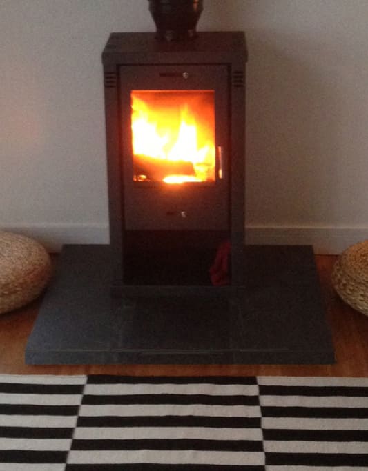 Toastie! warm yourself by the log burner after a winter walk along the Jurassic Coast!