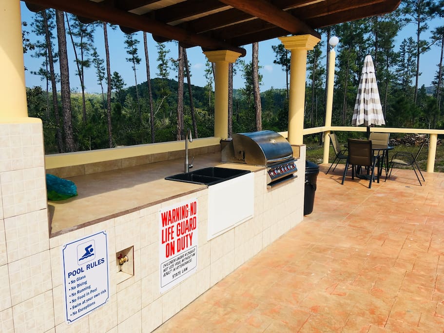 Bbq on the pool deck