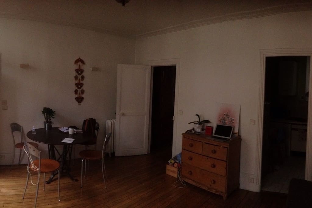Living room and hallway from entrance with plenty of space to store your bags etc