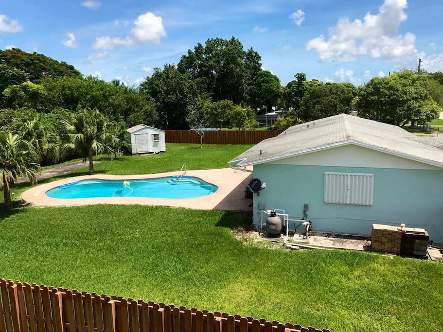 Aerial photo of Home on 1/2 acre lot