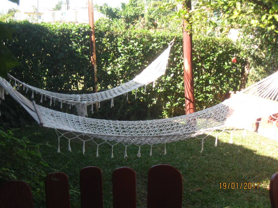 Relax area in the backyard