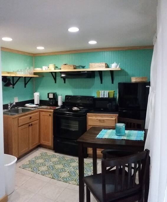 Fully appointed kitchen with all of the comforts of home. New appliances.