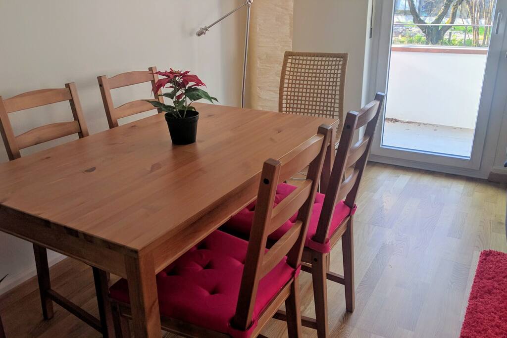 Dining table in the living room