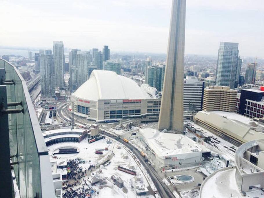 Winter view from the condo unit