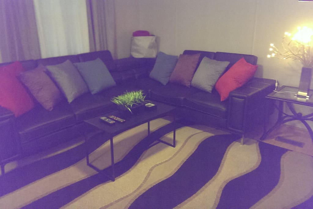 Living room with corner sectional