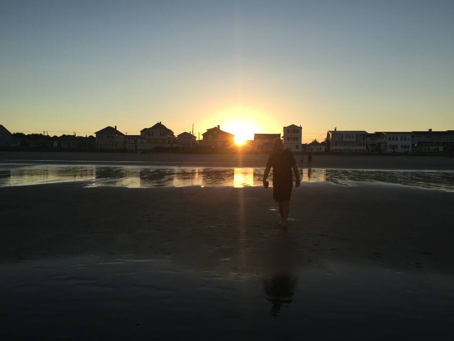 A walk at sunset