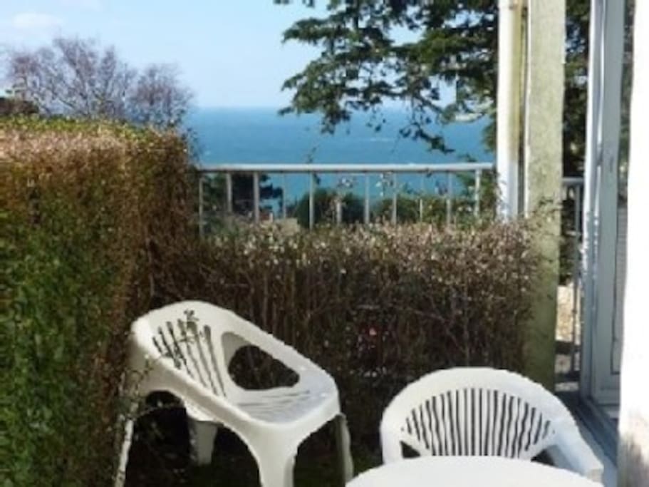 Coin pelouse de l'appartement