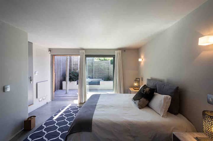 Bedroom 3 has its own private courtyard with an outside shower 