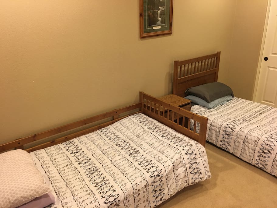 Individual beds can be stacked or solo.