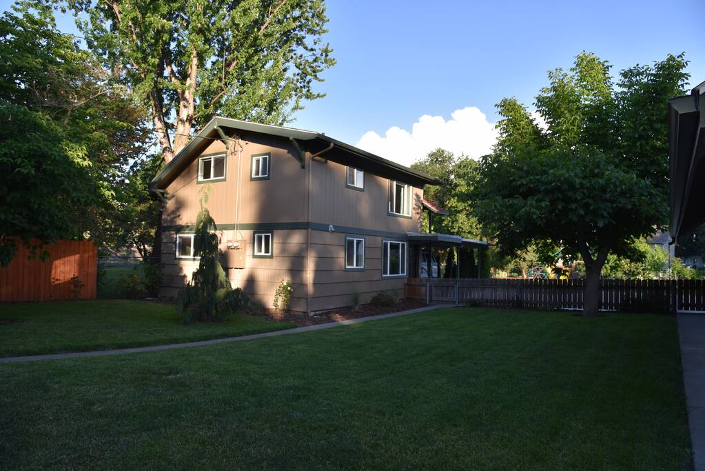 Looking at the duplex from our property