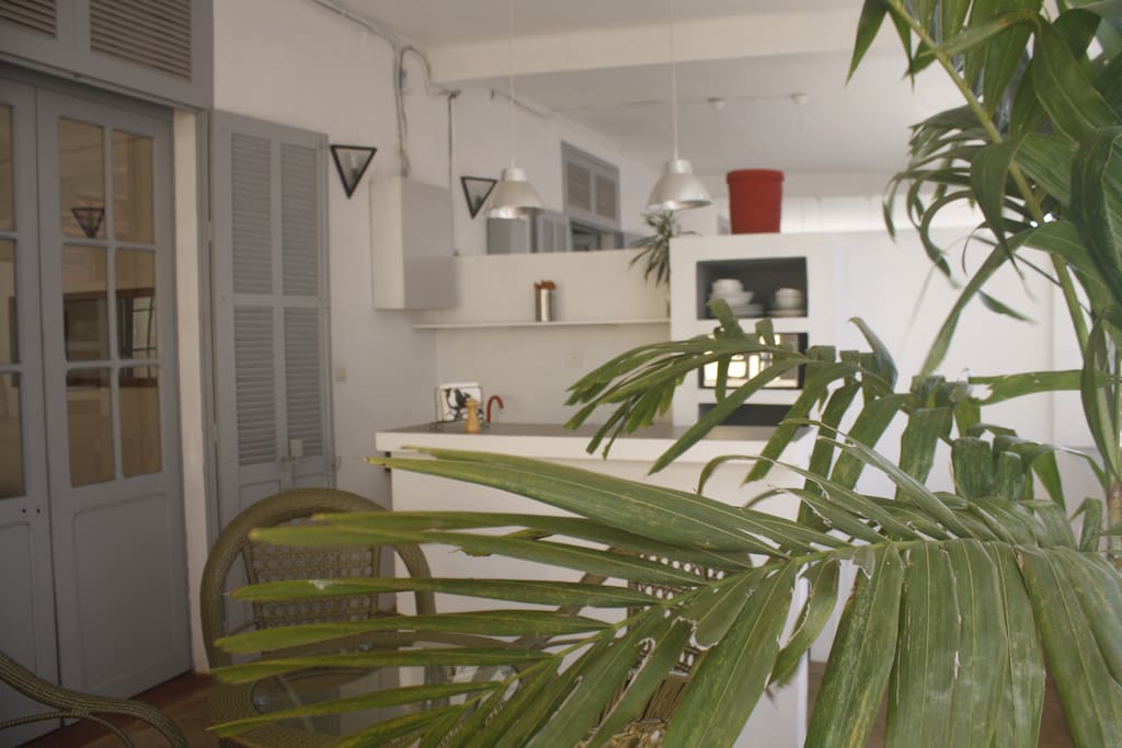 Cuisine à l’américaine sur la terrasse
