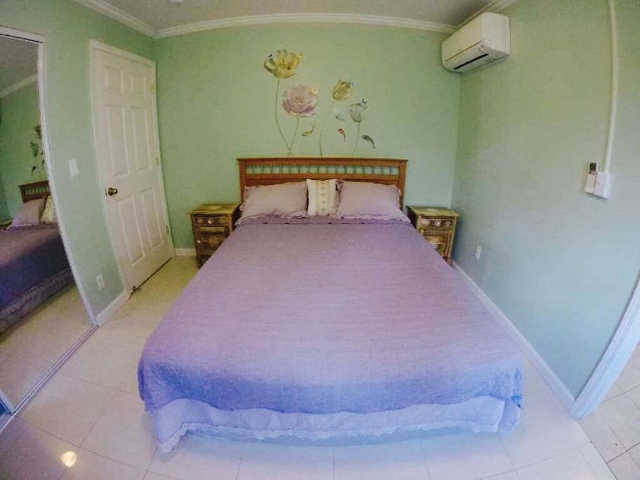 bedroom and bed