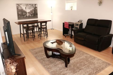 Popular Airbnb listing: Your Home Away from Home (2 Bdrm Basement Apt) in Cooksville