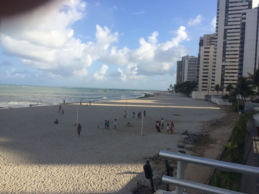 Praia em frente do prédio