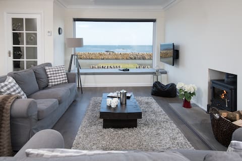 Top Airbnb: Exceptional Sea View -The Beach House- Harbour Rd in Beadnell