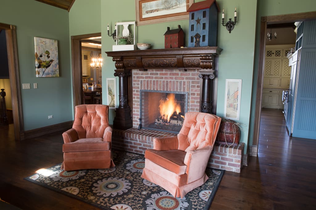 Family Two-Sided Fire Place