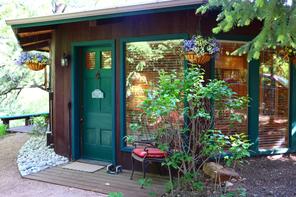 Cottage front door.