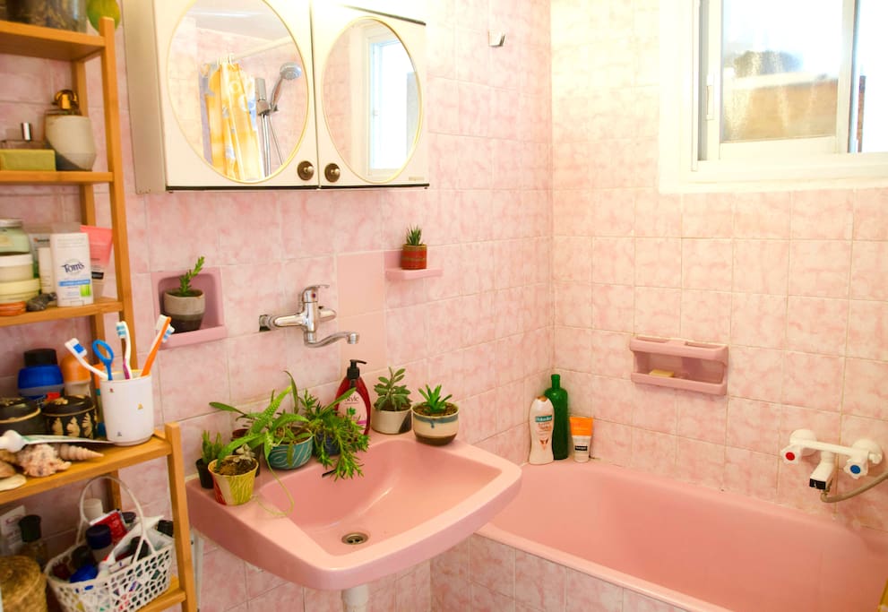 World's pinkest shower/tub