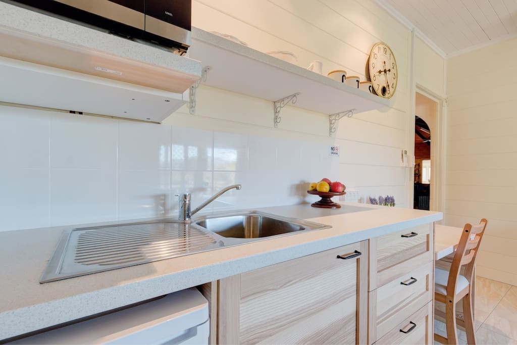 Kitchenette with work office area and free WiFi