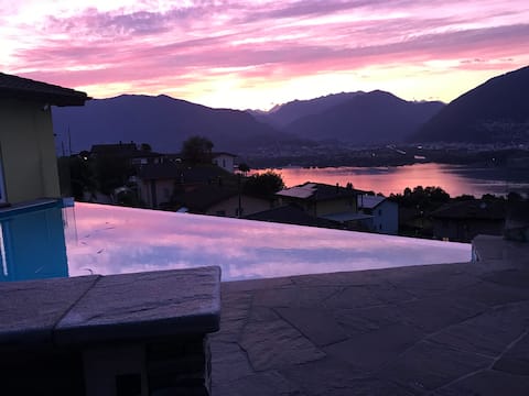 Villa mit Pool, Whirlpool, Dampfbad, 20min Locarno