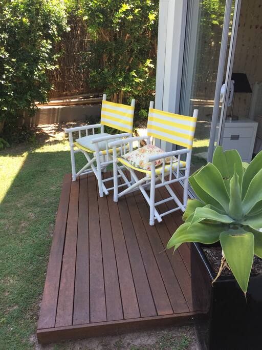 Deck with outdoor chairs