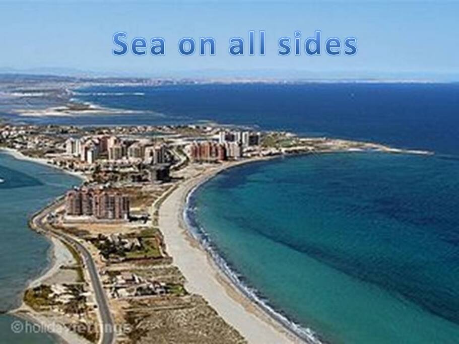Sea on all sides