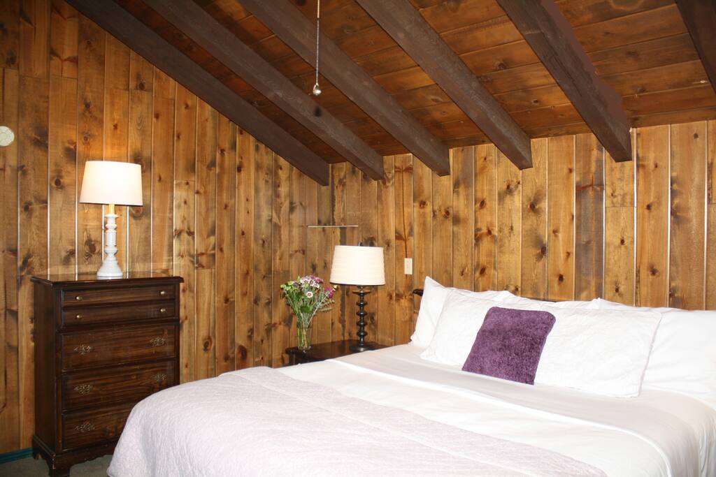 Great room with beamed ceiling.
