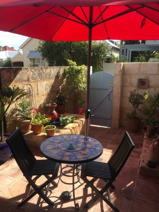 Courtyard and private street entrance