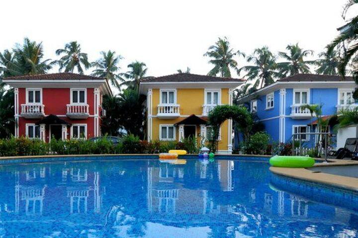 Villa Sunshine – 3bhk, pool facing, close to beach