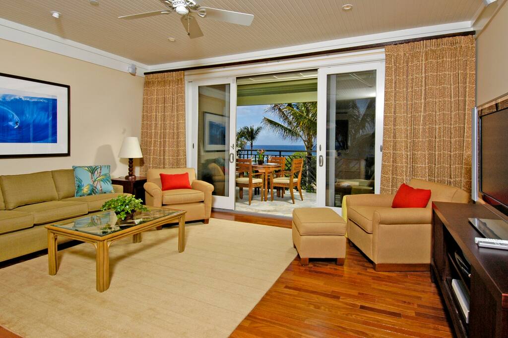 View looking from living room over the ocean.