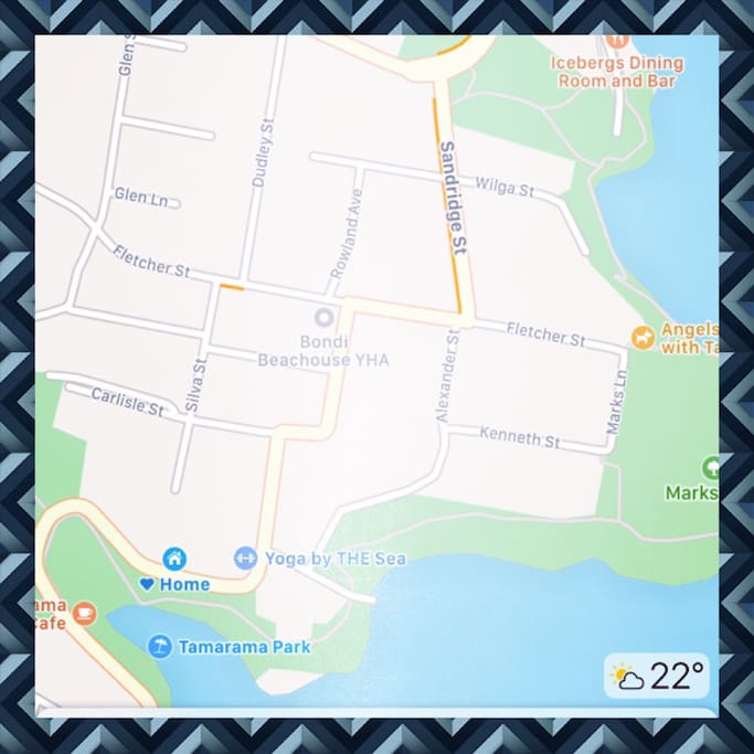 Home is highlighted with a blue love heart
