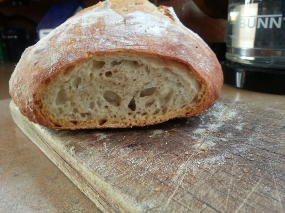 Expect to have some rustic bread for breakfast made by your hostess.