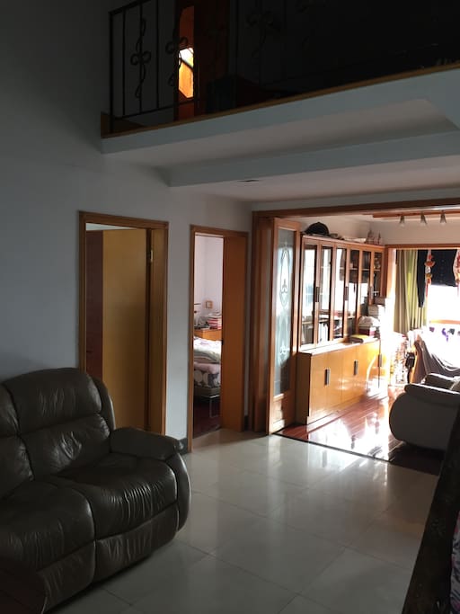 Our north-south all-transparent living room and schoolroom