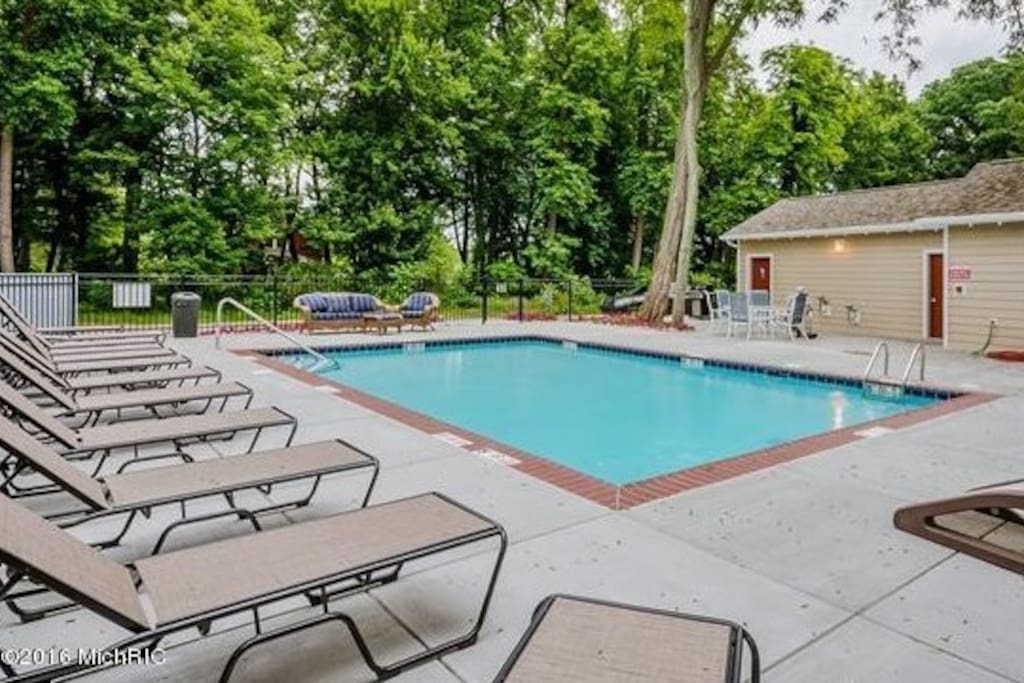 You're a few steps to the private pool. Shared only by Merchant Cottages.