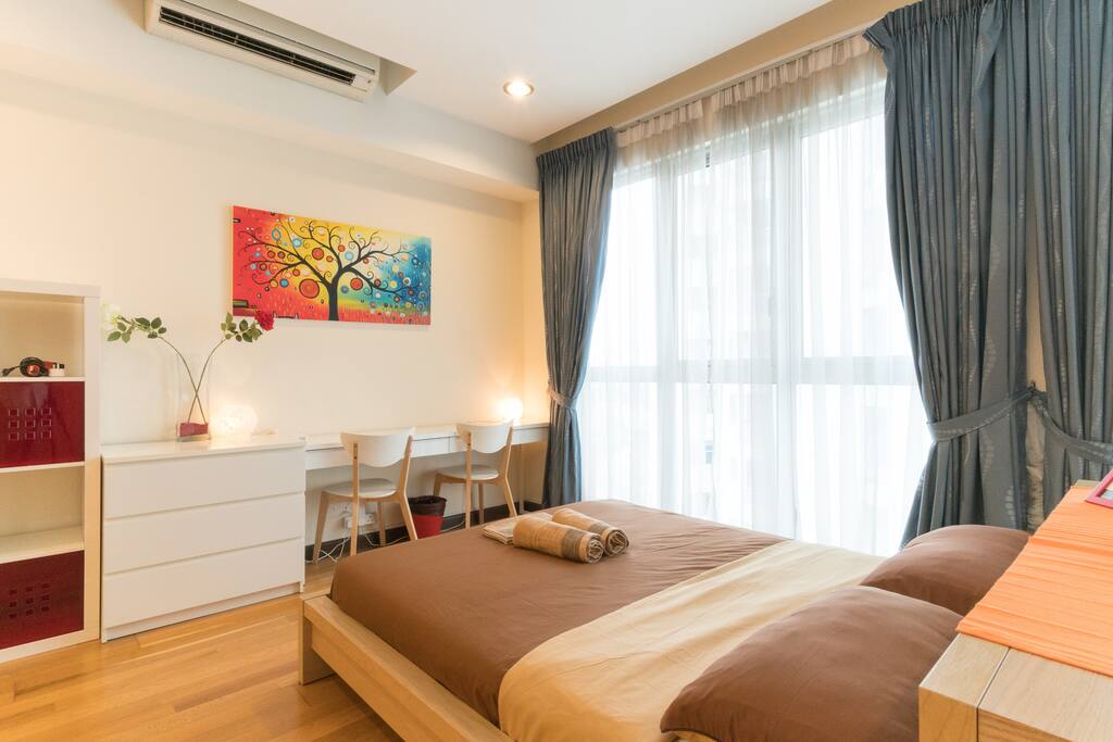 Bed and working desk