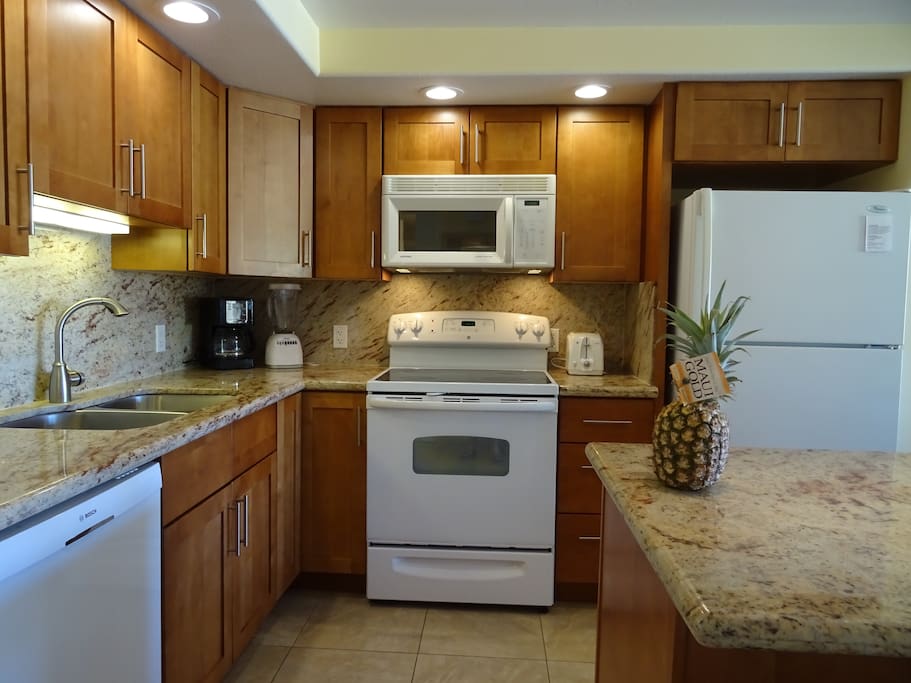 Remodeled, fully equipped kitchen