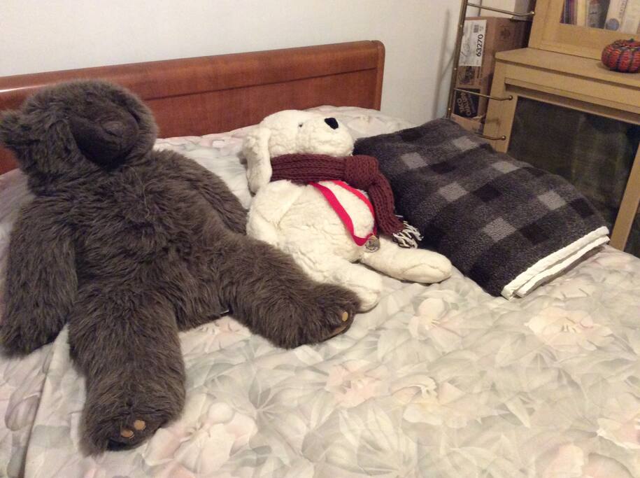 this is the full sized bed. the bear buddies will not bite!