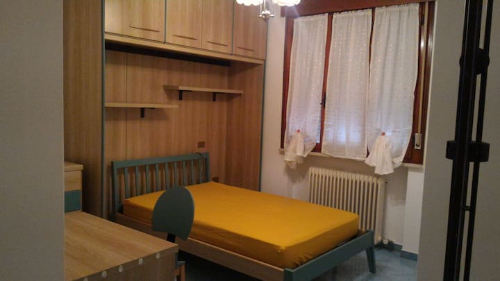 Second bedroom with a french bed (1 and 1/2 of a normal size single bed). Possibility to add a second single bed.