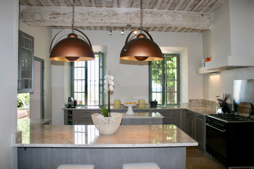 Kitchen with Smeg oven and Nespresso coffee machine